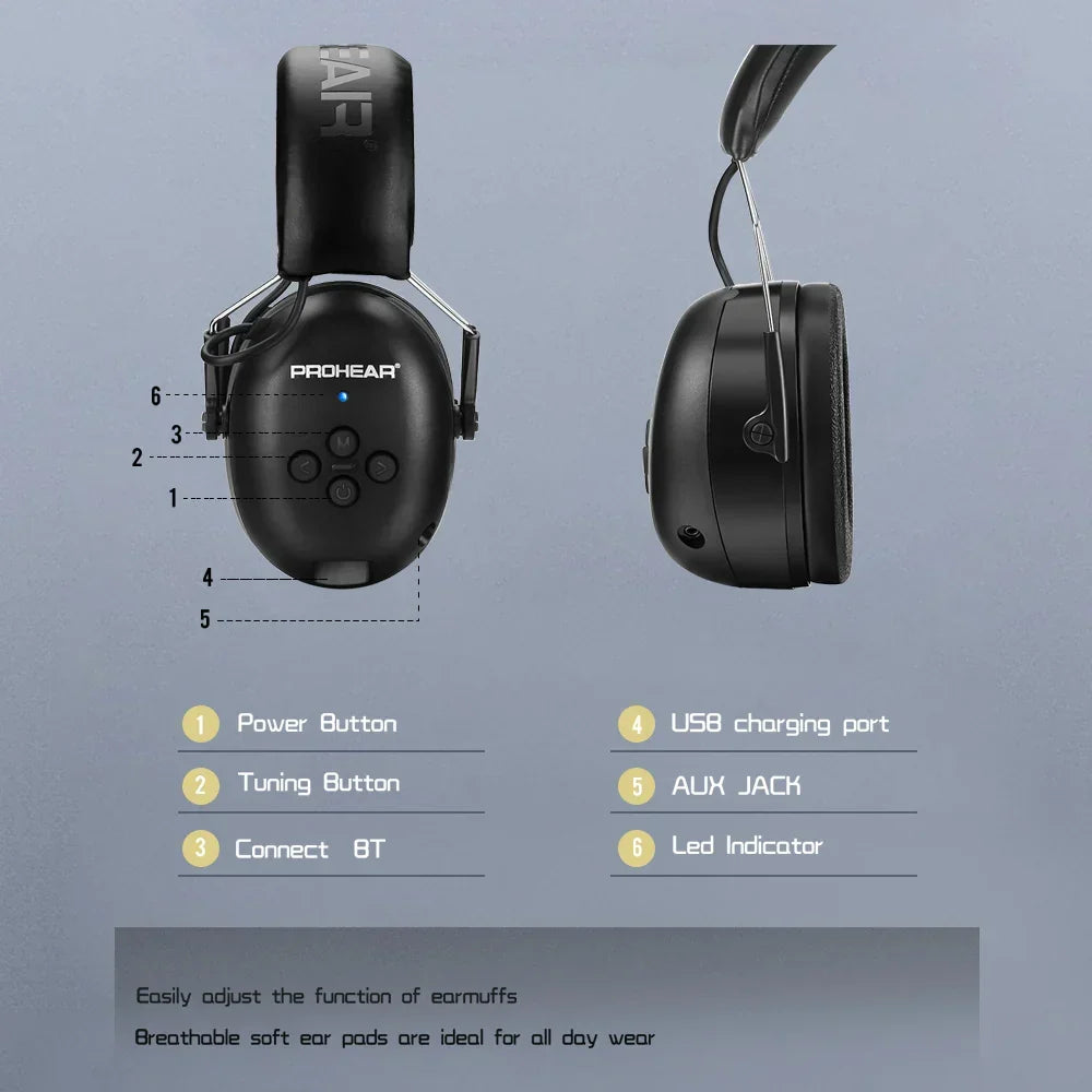 Écouteurs électroniques Bluetooth noirs