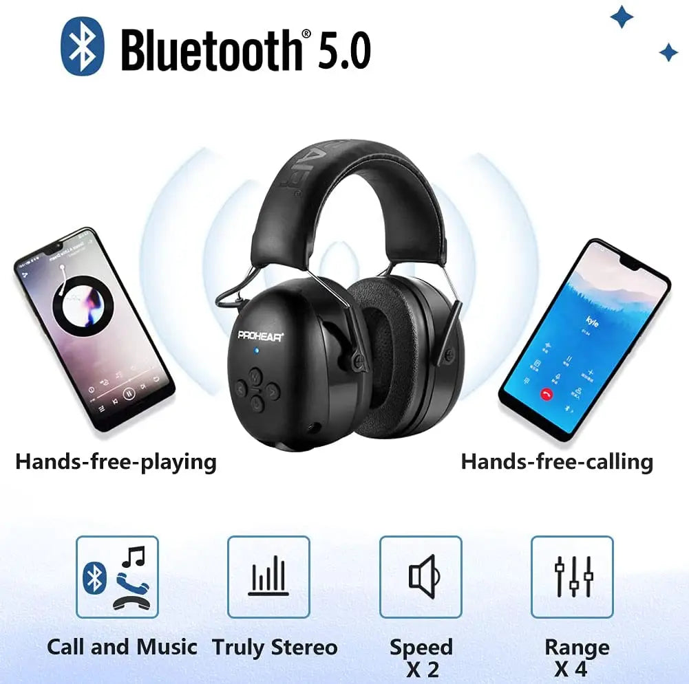 Écouteurs électroniques Bluetooth noirs